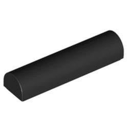 79756-11 Steen 1x4x 2/3 dubbel rond zwart NIEUW *5B001