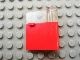 802a-5G Deur 1x3x3 rechts met ruit boven horizontale hendel rood gebruikt *1C028