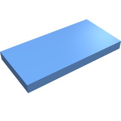87079-42 Tegel 2x4 blauw, midden NIEUW *1B137