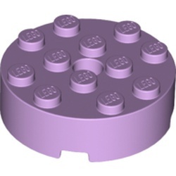 87081-154 Steen, rond 4x4 zonder gaten zijkant lavender, licht NIEUW *5D000