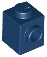 87087-63 Steen 1x1 noppen 1 zijde blauw, donker NIEUW *1B034