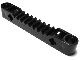 87761-11 Technic, Tandwiel heugel 1x7 met as- en pingaten zwart NIEUW *0D000