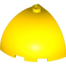 88293-3 Steen dome 3x3x2 kwartrond geel NIEUW *1L000