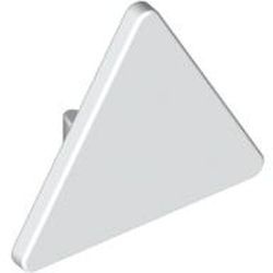 892-1 Verkeersbord- blanco driehoek CLIP ON wit NIEUW *0L0000