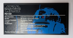 90498pb09-11G Tegel 8x16 met Star Wars R2-D2 patroon (Sticker) zwart gebruikt *5T12-01