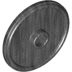 91884-77 Schild rond met nop en ring grijs, donkerparel NIEUW *0L0000