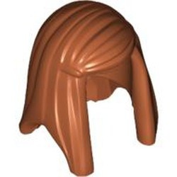 92083-68 Haar, vrouw sluik, lange zijlokken oranje, donker NIEUW *0L0000