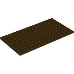 92438-120 Platte plaat 8x16 bruin, donker NIEUW *5K0000