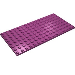 92438-71 Platte plaat 8x16 magenta NIEUW *5K0000