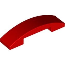 93273-5G Dakpan gebogen 1x4 DUBBEL geen noppen bovenop rood gebruikt *1D037