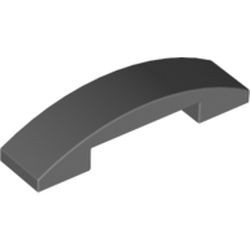 93273-85 Dakpan gebogen 1x4 DUBBEL geen noppen bovenop grijs, donker (blauwachtig) NIEUW *1B101