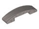 93273-95 Dakpan gebogen 1x4 DUBBEL geen noppen bovenop zilver, mat NIEUW *1B100