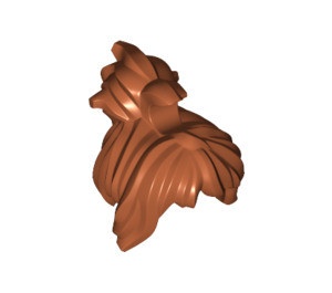 95326-68 Haar vrouw- Wild kapsel, opgebonden paardenstaart oranje, donker NIEUW *0L0000