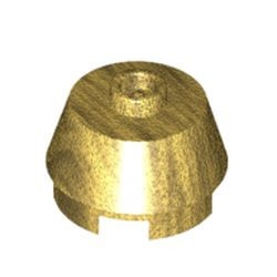 98100-115 Kegel toelopend 2x2 goud, parel NIEUW *1B087