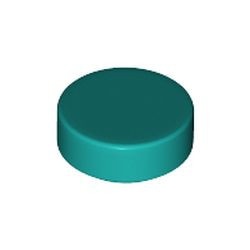 98138-39 Tegel 1x1 ROND turquoise, donker NIEUW *1B142