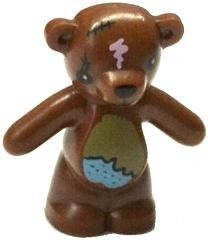 98382pb004-88 Teddybeer (Bobo, Simpsons) (voorpoten naar beneden) bruin, roodachtig NIEUW *0D000