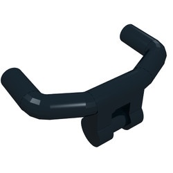 98397-11 Hendels met gebogen handvaten zwart NIEUW *0W004