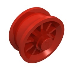 bb0019-5G Wiel met spaken klein rood gebruikt *5W000