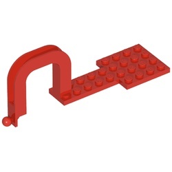 bb0085-5G Bodemplaat 4x13 met kogel (PAKKETPOST) rood gebruikt *