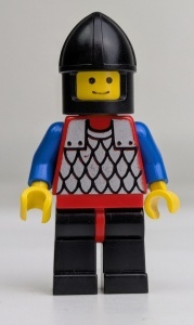 cas147G Scale Mail - rode, zwarte benen met rode heupen, zwarte helm gebruikt *0M0000