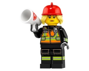 col19-8 Brandweervrouw met megafoon en standaard NIEUW *0M0000