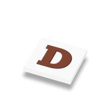 CUSE8005 Tegel 1x1 met chocoladeletter D *0A000