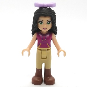 frnd156 Friends- Emma, crème paardrijbroek, magenta topje NIEUW *2M0000