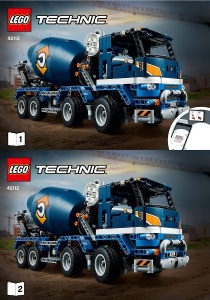INS42112 42112 BOUWBESCHRIJVING- Concrete Mixer Truck (2 boekjes) NIEUW *