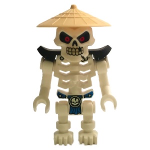 njo496G Ninjago: Wyplash- Blue Sash, shoulder pads gebruikt *0M0000