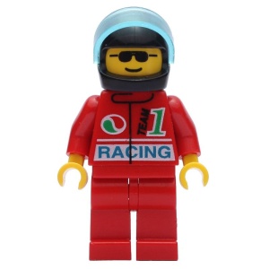 oct032G Octan - Racing met zwarte helm, Tr. Lt. blauw Vizier gebruikt *0M0000