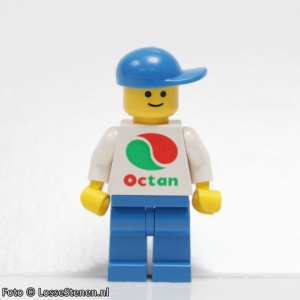 oct052G Octan - wit torso met logo,blauwe benen en blauwe pet gebruikt *0M0000
