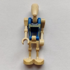 sw0360G Battle Droid, blauw torso met crème, gebogen en rechte arm gebruikt*0M000