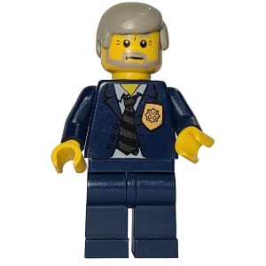 wc006G Politie - Chef met donkerblauw pak gebruikt *0M0000