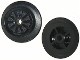 wheel3-11G Treinwiel spaken met freestyle gat zwart gebruikt *5W000