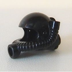 x168-11G Onderwaterhelm met slang zwart gebruikt *0L0000