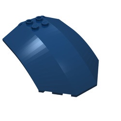 x224-63 Cockpit ruit 8x6x2 gebogen blauw, donker NIEUW *