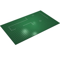 x244px2-6G Basisplaat 24x40 witte stippen set 370/585 groen gebruikt *3K000