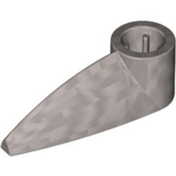 x346-95 Deurknop/Tand 1x3 met asgat zilver, mat NIEUW *1B059