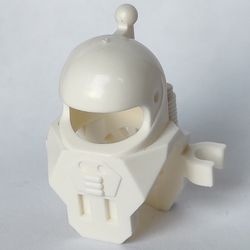x40-1G Onderwatehelm met antenne en clips wit gebruikt *0L0000