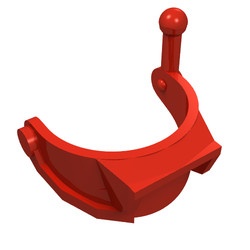 x42-5G Vizier voor helm met antenne rood gebruikt *0L0000