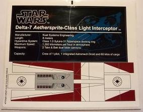 10215stk01 STICKER 10215 Obi -Wan's Starfighter- UCS NIEUW *0S0000