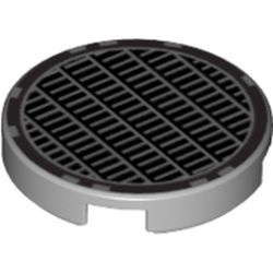 14769pb003-86 Tegel 2x2 rond met Grille (putdeksel) grijs, licht (blauwachtig) NIEUW *0D003