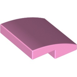 15068-104 Dakpan rond 2x2x2/3 geen noppen afgerond roze, helder NIEUW *1B102
