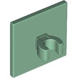 15210-48 Verkeersbord- vierkant, leeg clip-on open O clip (zie paal 30256) groen, zandkleurig NIEUW *0L0000