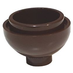 15395-120 Steen, 2x2x1 dome BODEM bruin, donker NIEUW *1B081