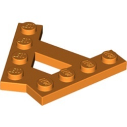 15706-4 A-vorm plaat 2 rijen 4 noppen oranje NIEUW *1L223+4