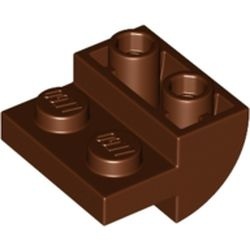 1750-88 Omgekeerde dakpan 2x2 rond bruin, roodachtig NIEUW *5B013