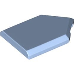 22385-105 Tegel 2x3 zeskantig blauw, lichthelder NIEUW *5A074