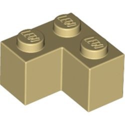 2357-2G Steen 2x2 hoek crème gebruikt *1A064