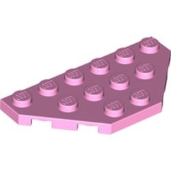 2419-104 Platte plaat 3x6 twee afgekapte hoeken roze, helder NIEUW *5A015